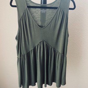 SALE: Lane Bryant Forest Green Swing Tank Top, 18/20